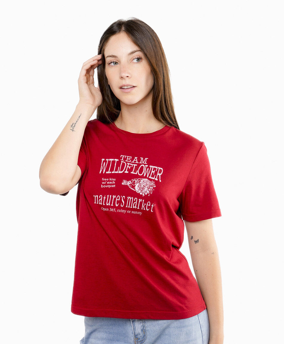 Polera mujer casual urbana red