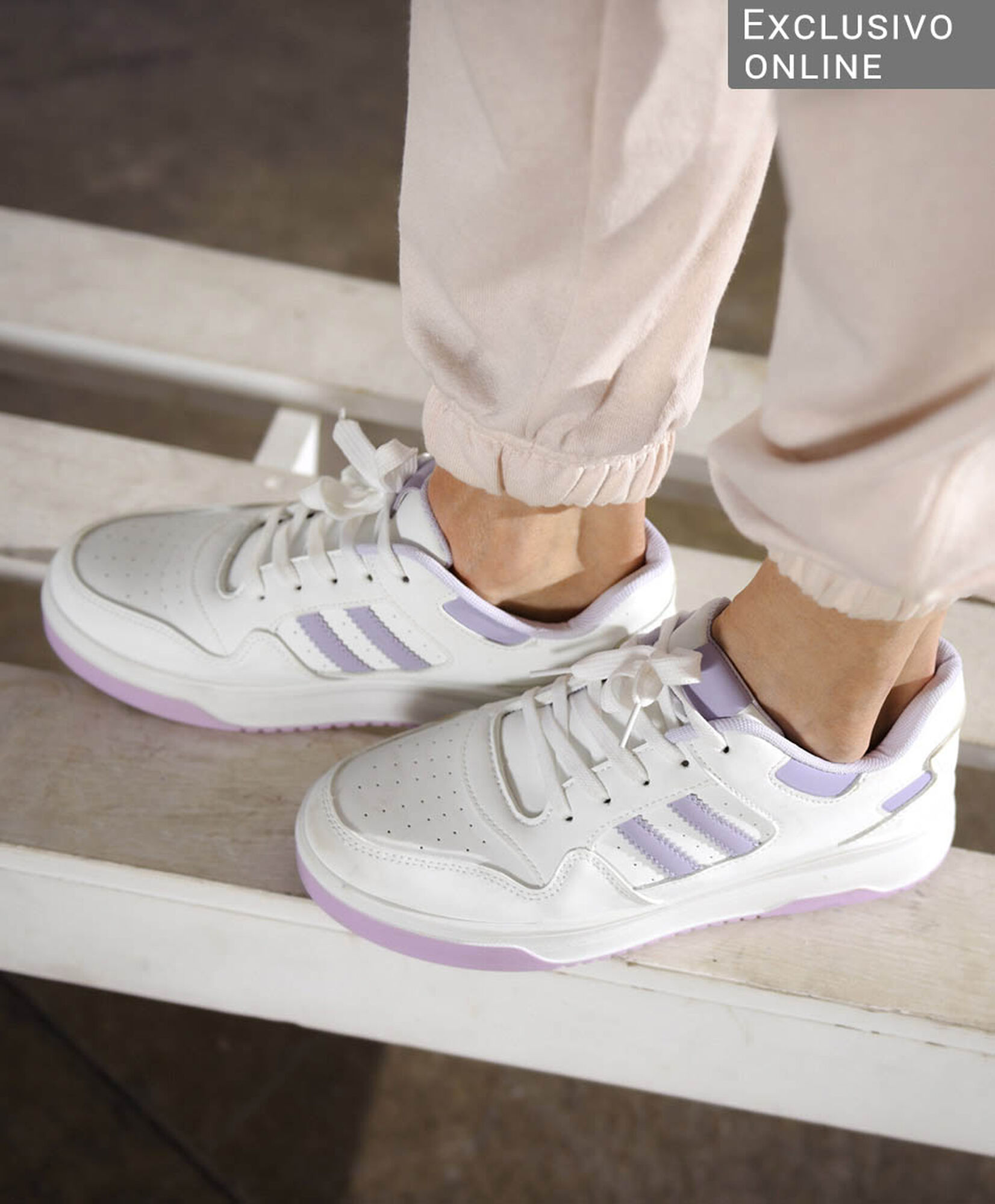 Zapatilla mujer líneas moradas Zapatilla mujer líneas moradas