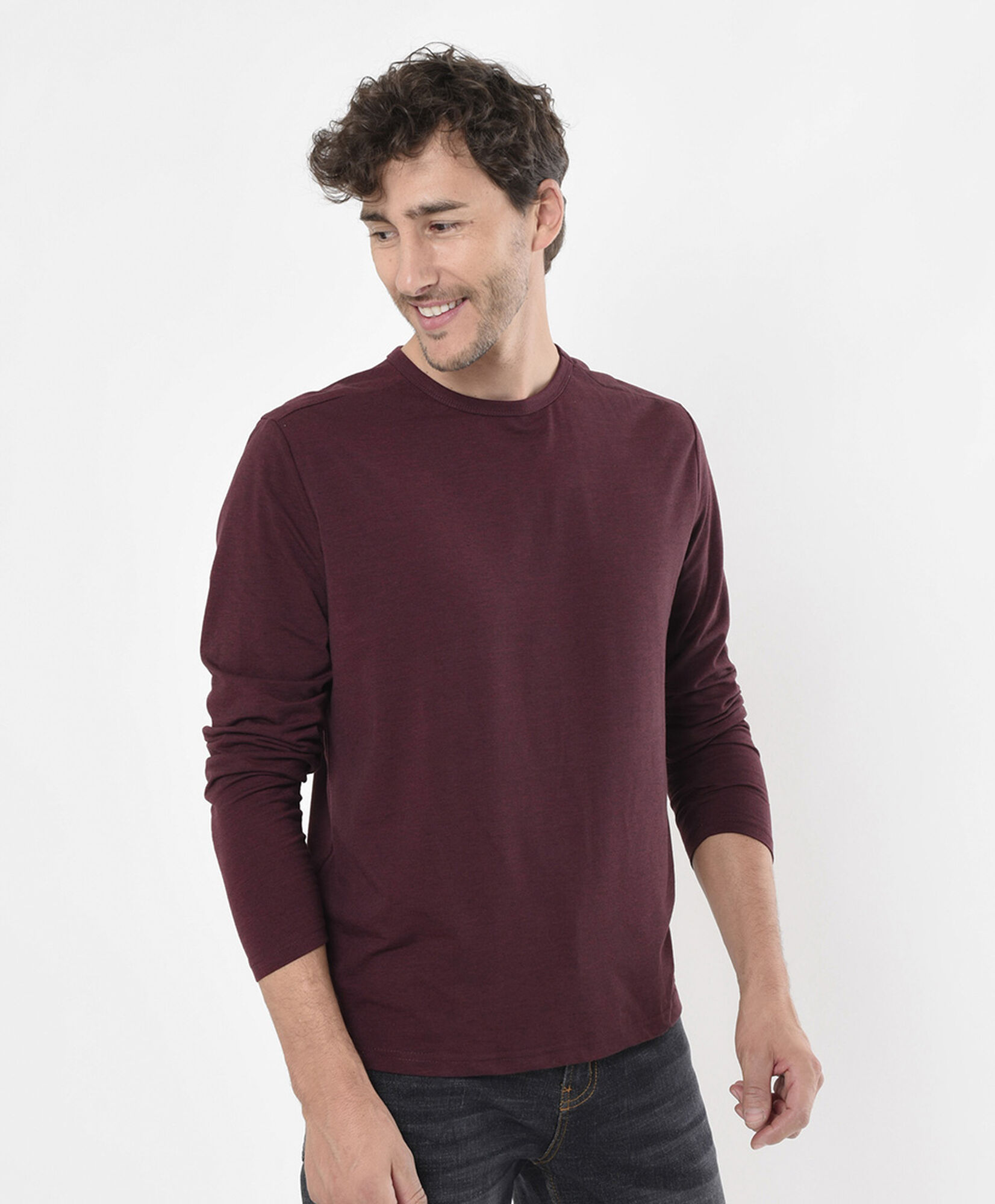 Polera hombre jaspeada Polera hombre jaspeada