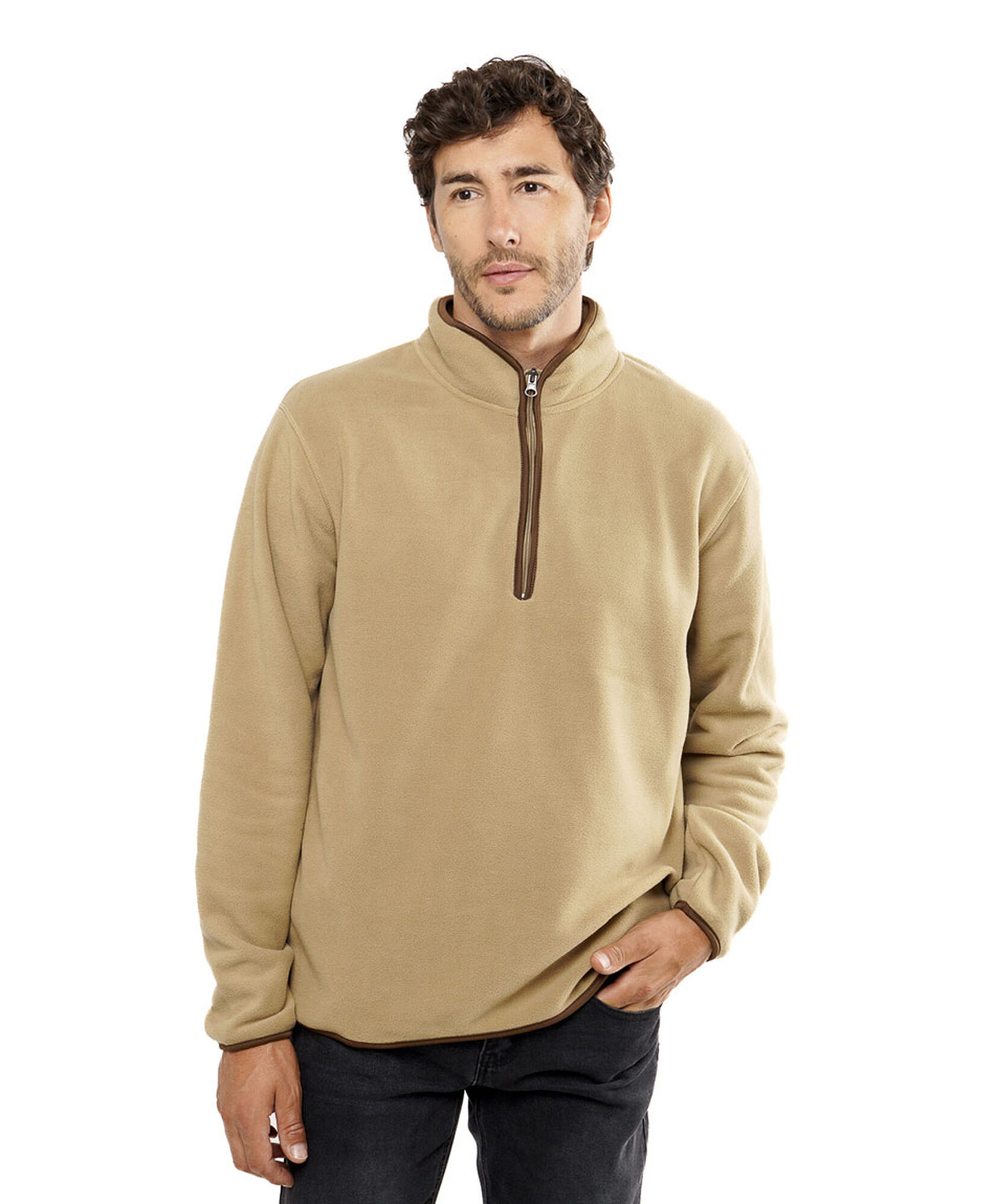 Polar hombre liso medio cierre Polar hombre liso medio cierre