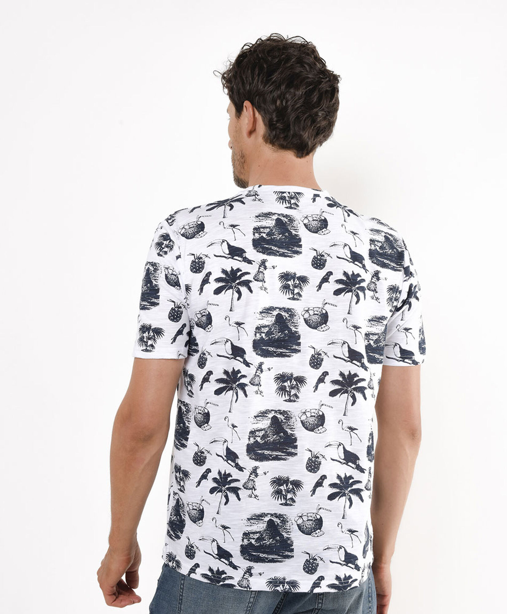 Polera hombre estampado playa Polera hombre estampado playa