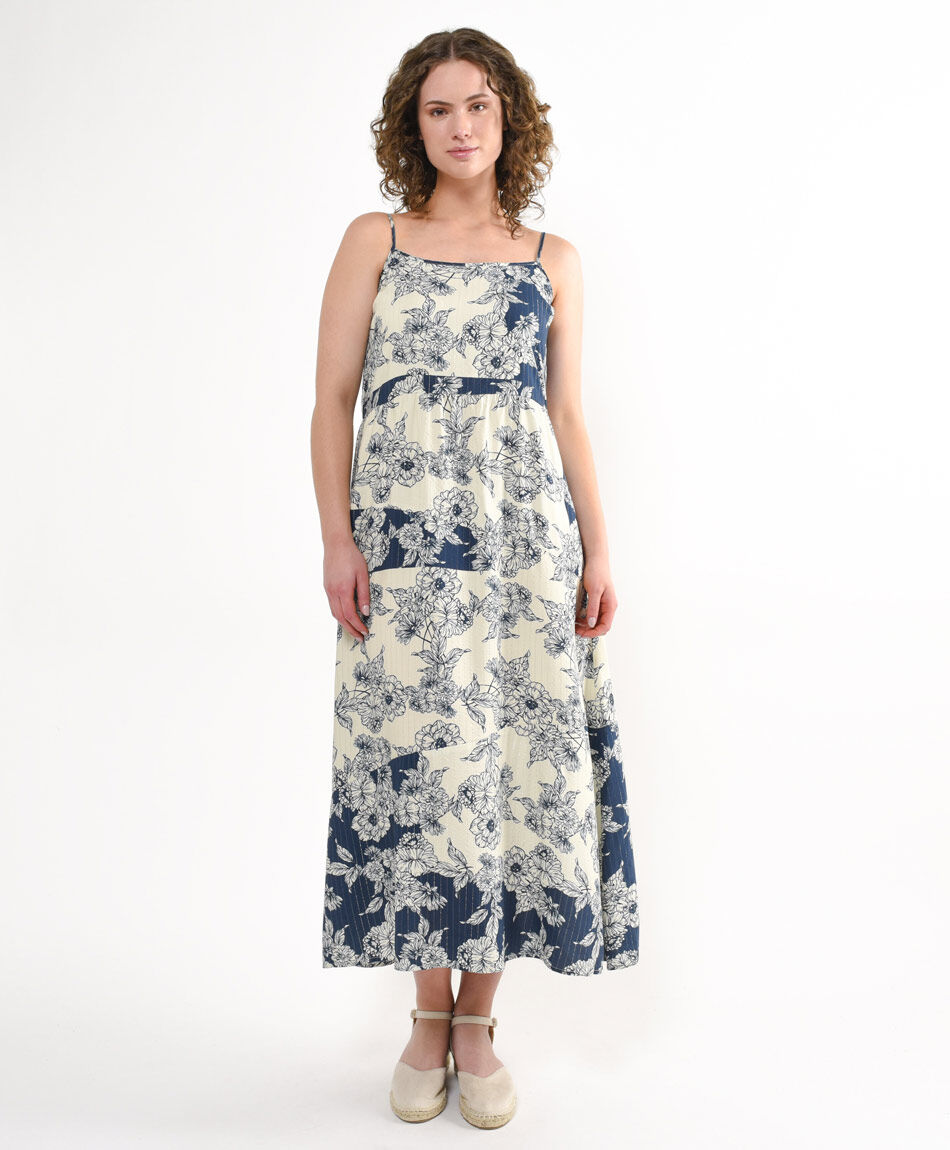 Vestido mujer glamour floreado