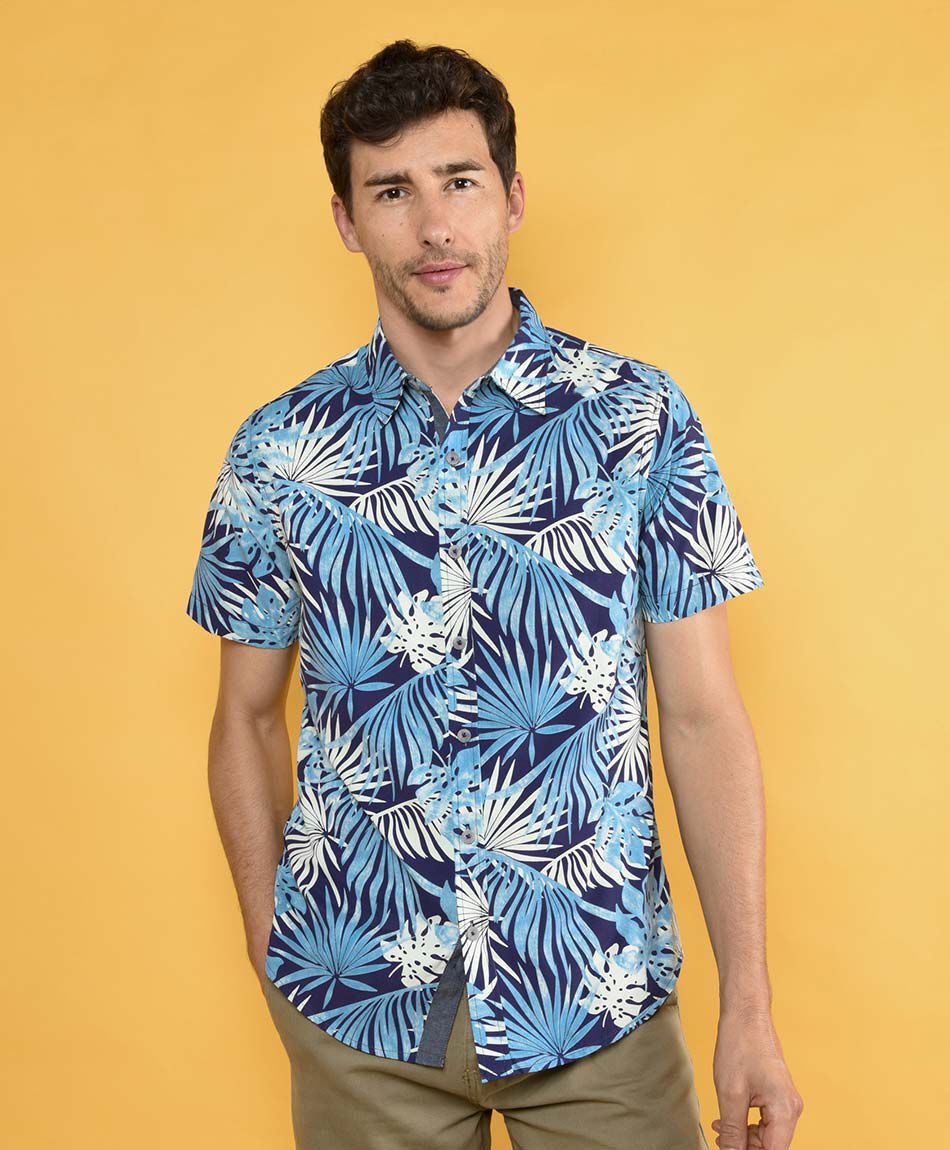 Camisa fashion manga corta