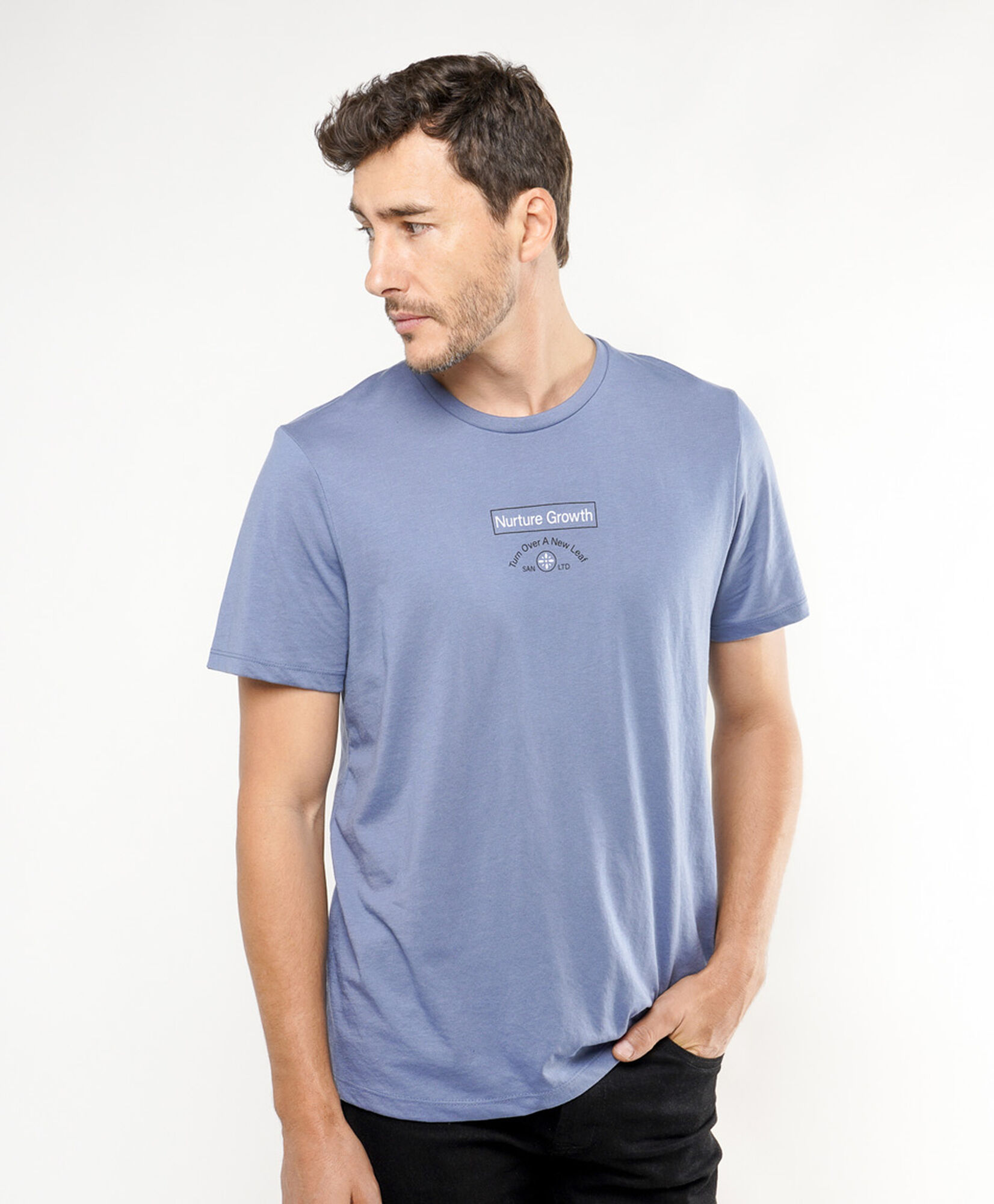 Polera hombre doble estampado rosas Polera hombre doble estampado rosas