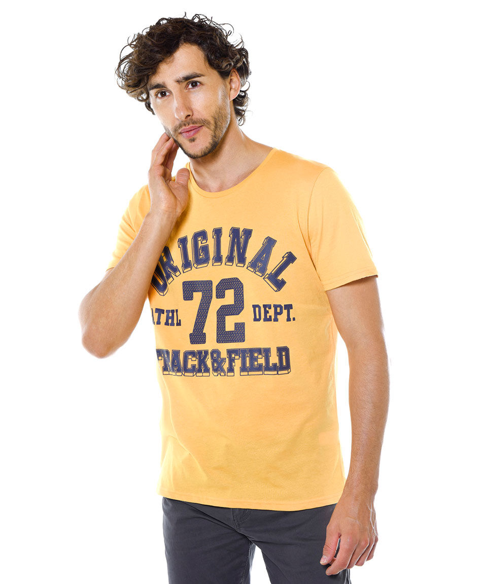 Polera estampada cuello redondo