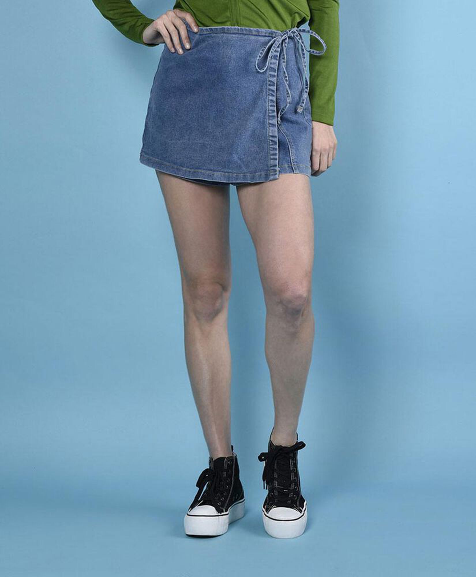 Mini denim cruzada Mini denim cruzada