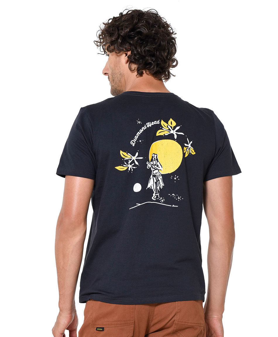 Polera estampada cuello v