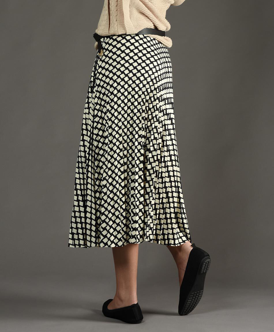 Falda estampado geom&eacute;trico