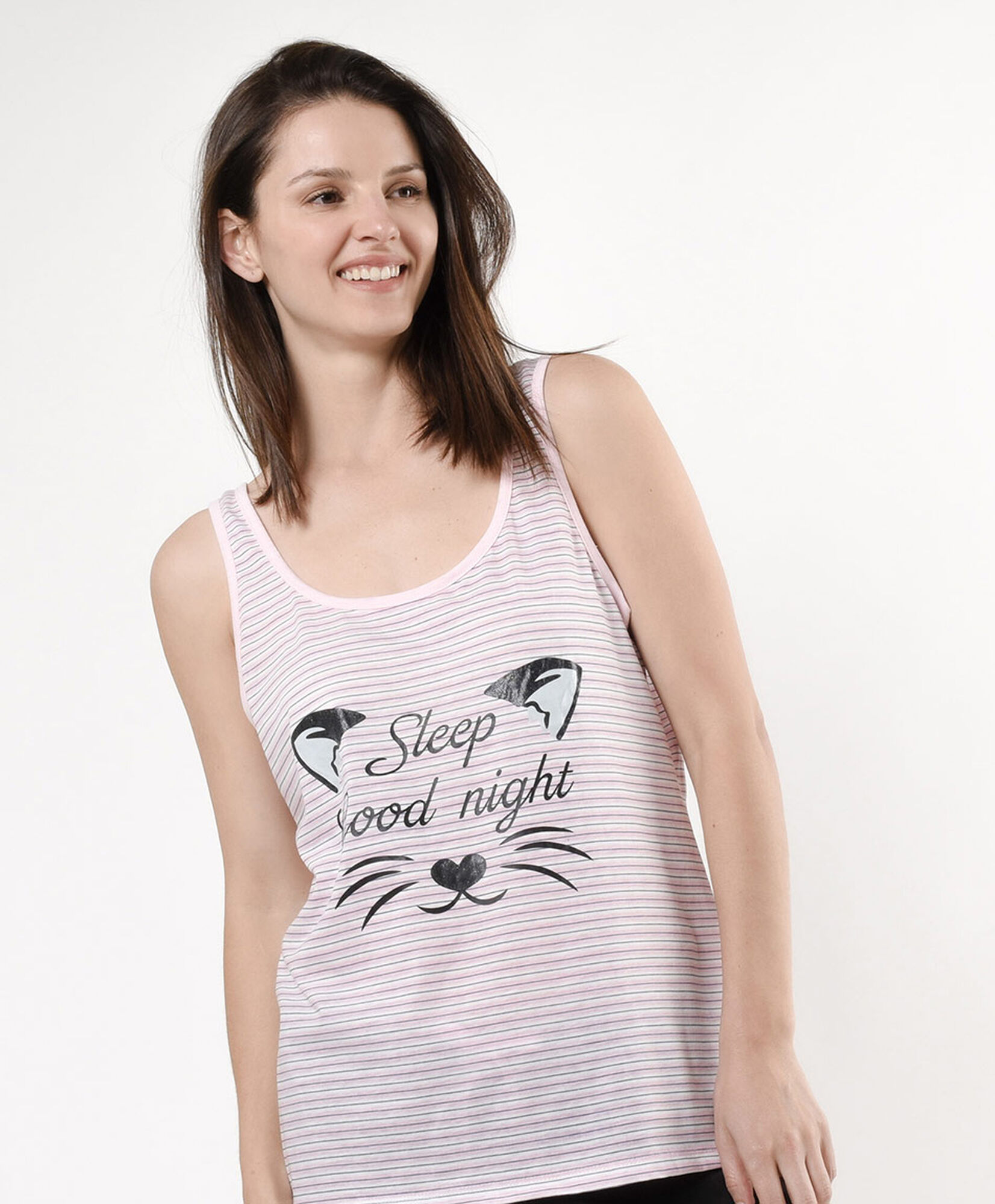 Pijama mujer líneas gato Pijama mujer líneas gato