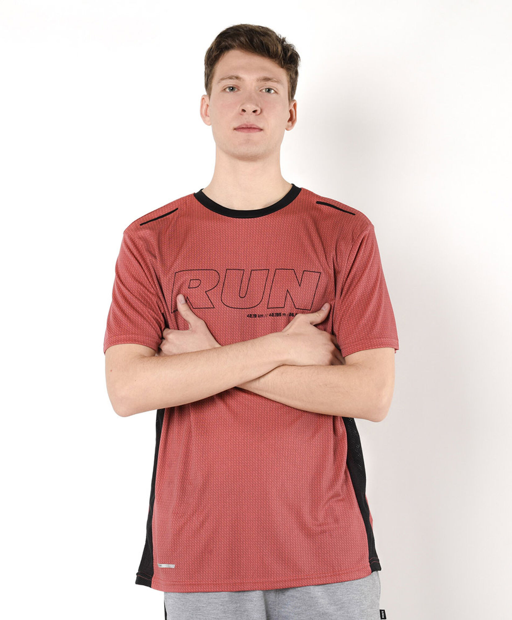 Polera deportiva hombre bicolor run Polera deportiva hombre bicolor run