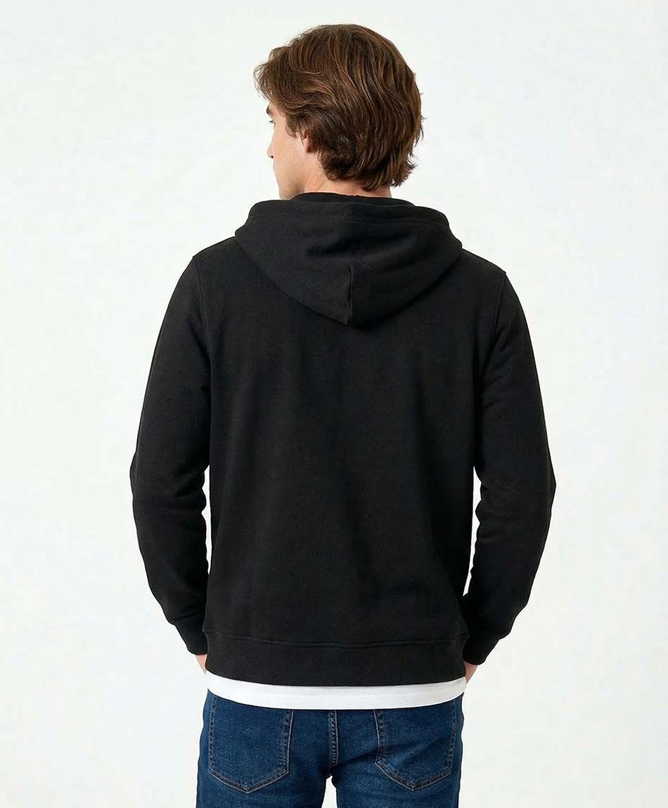 Poler&oacute;n hombre urbano con cierre burdeo