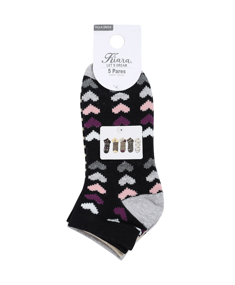 Pack 5calcetines mujer mix dise&ntilde;os