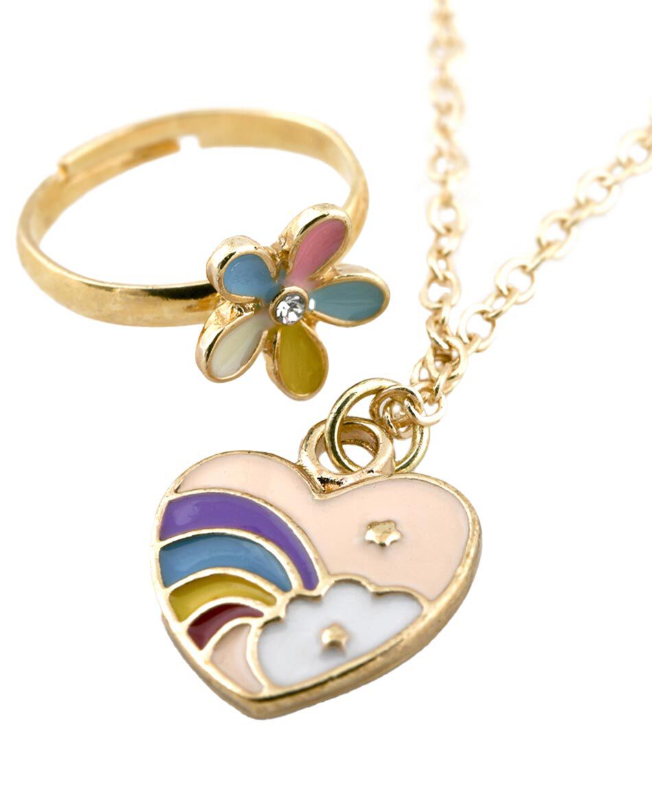 Set collar + anillo coraz&oacute;n 2 piezas