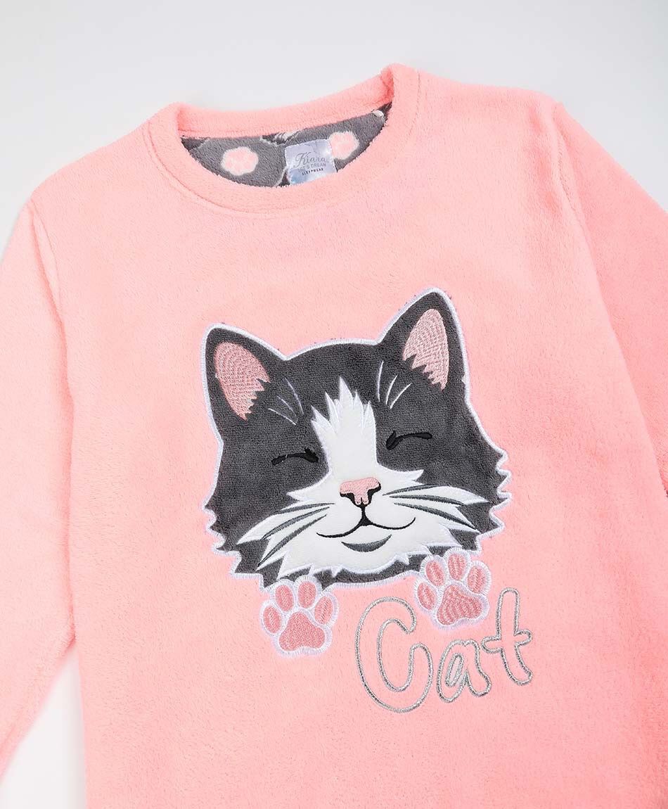 Pack pijama + calcetines gatitos rosa