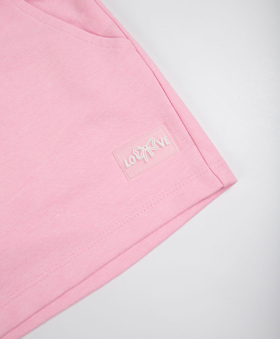 Short ni&ntilde;a rosado