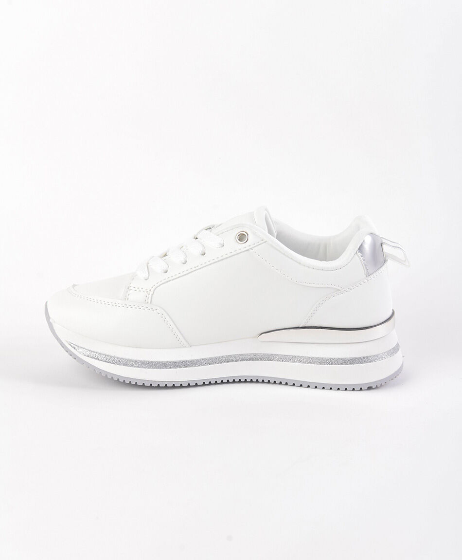 Zapatilla mujer plataforma silver