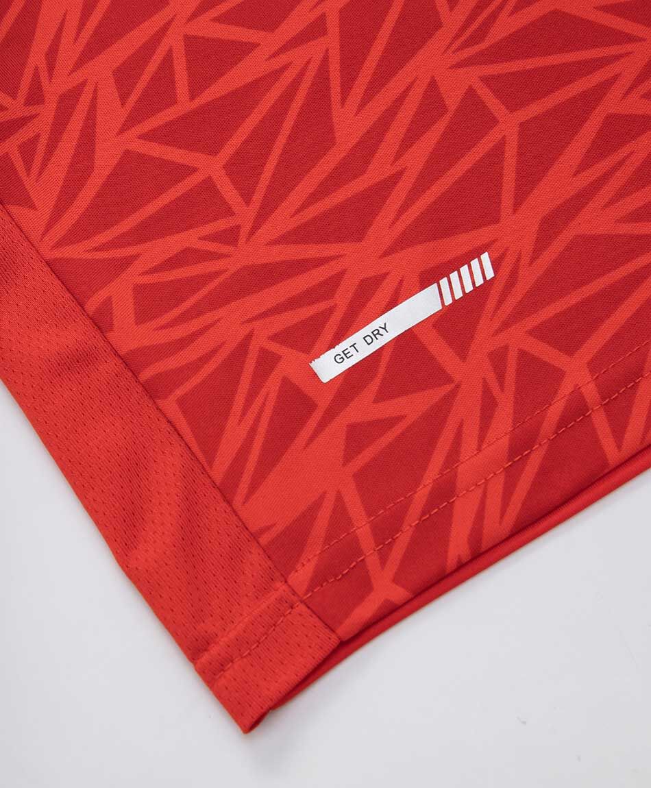 Polera deportiva hombre f&uacute;tbol roja