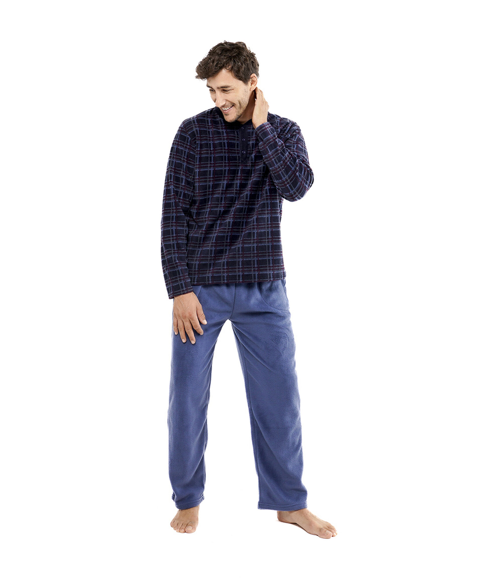 Pijama hombre polar cuadros Pijama hombre polar cuadros