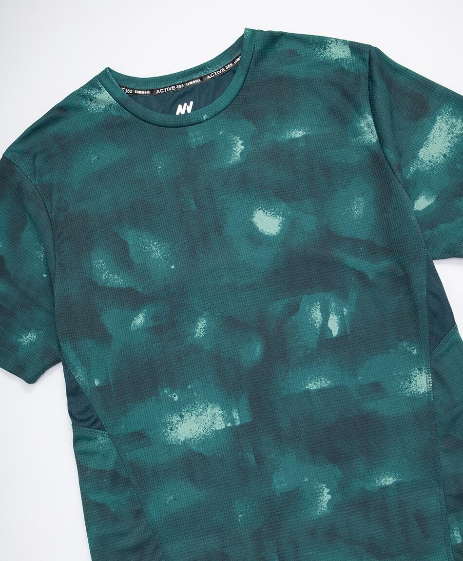 Polera deportiva hombre contraste green