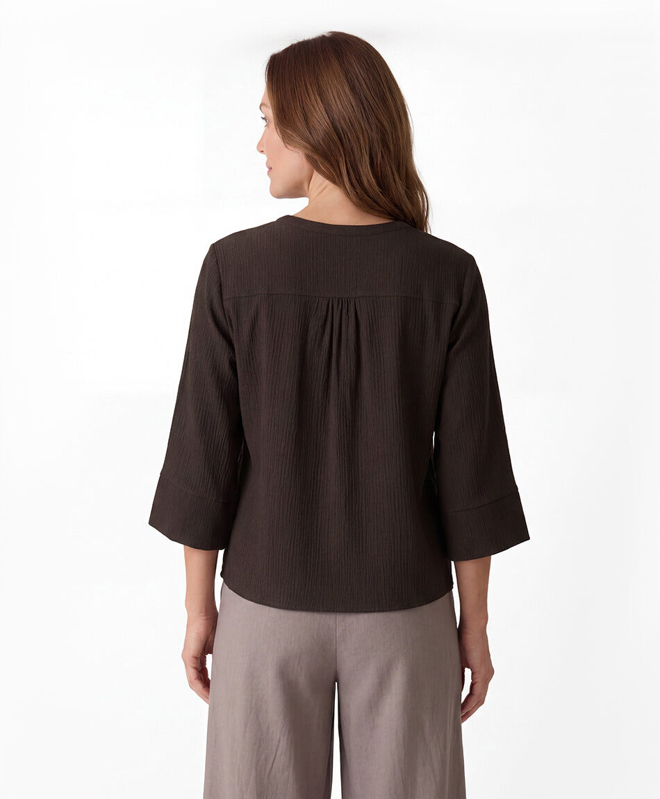 Polera mujer botones dorados