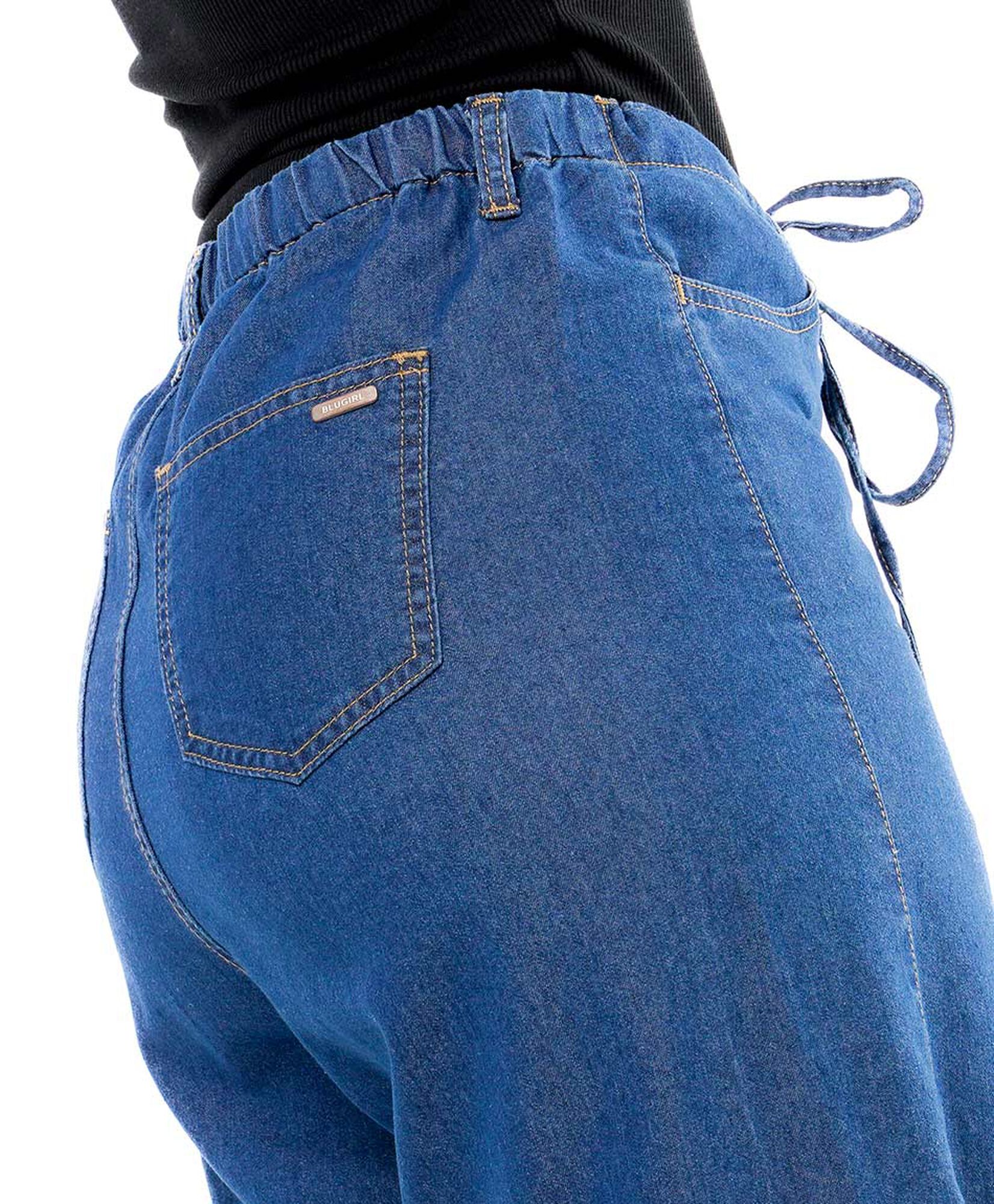 Pantalón mujer tencel lazo wide Pantalón mujer tencel lazo wide