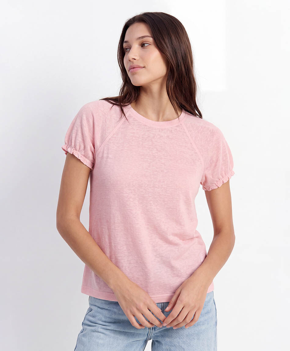 Polera mujer manga el&aacute;stica