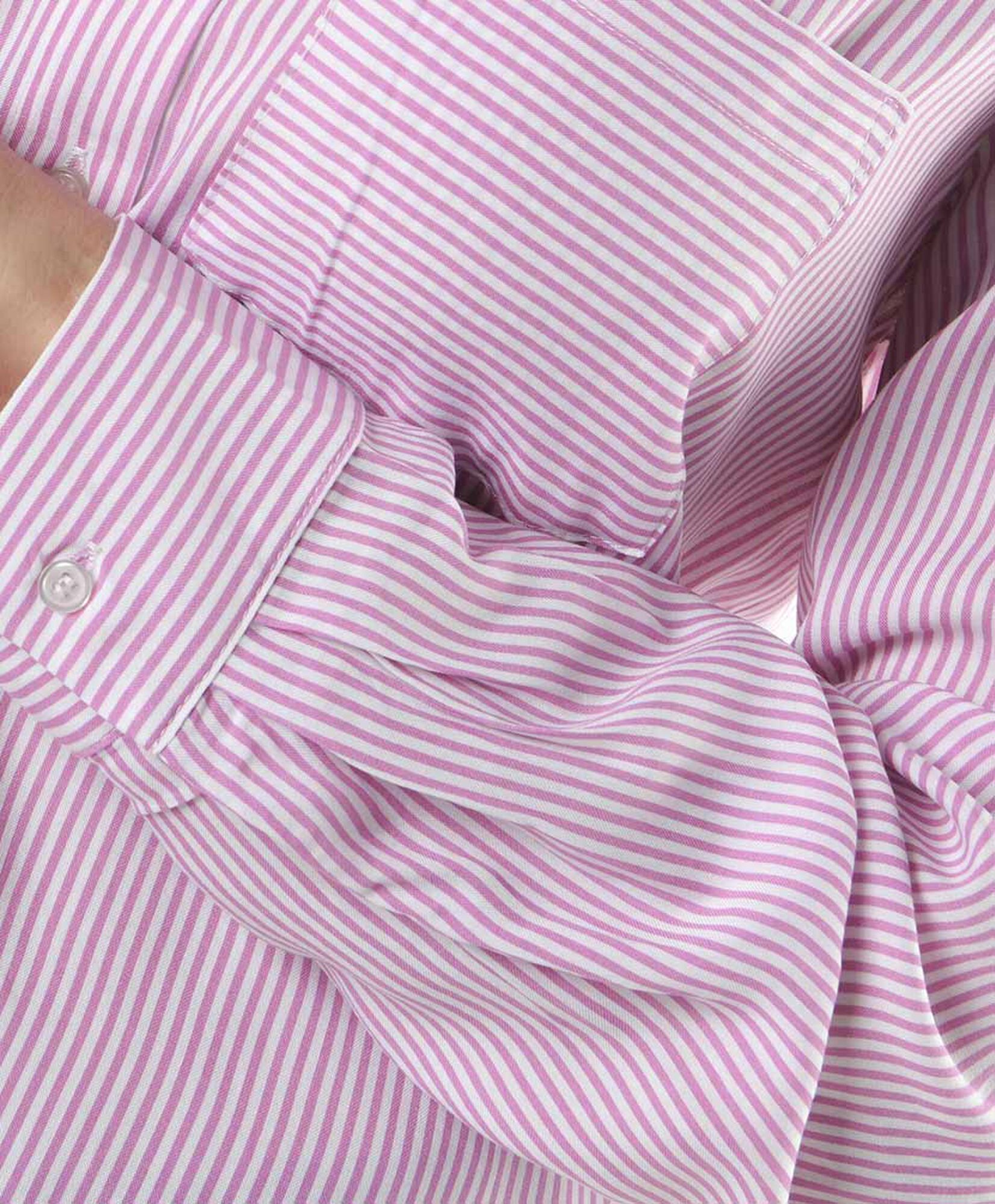 Blusa mujer rayas bolsillo rosada Blusa mujer rayas bolsillo rosada