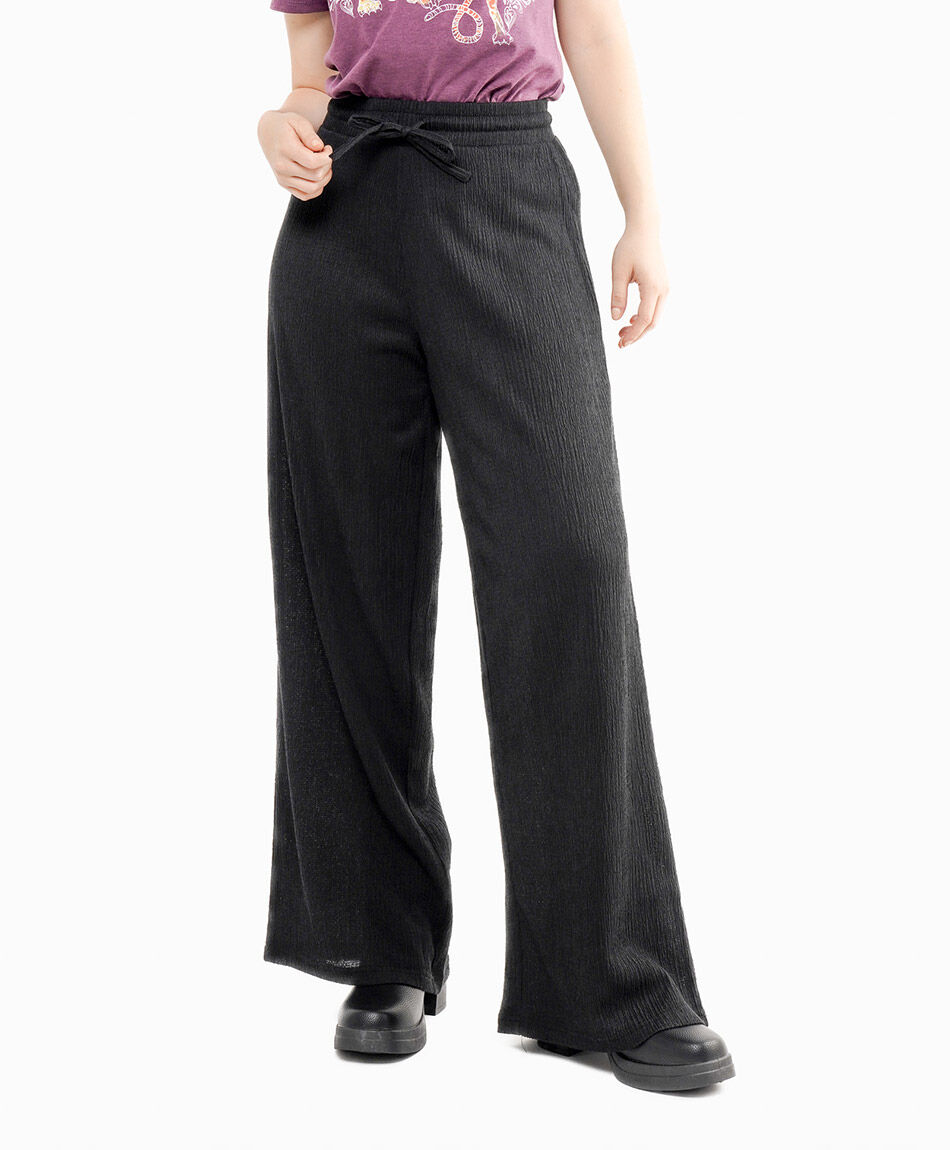 Pantal&oacute;n mujer tiro alto acampanado