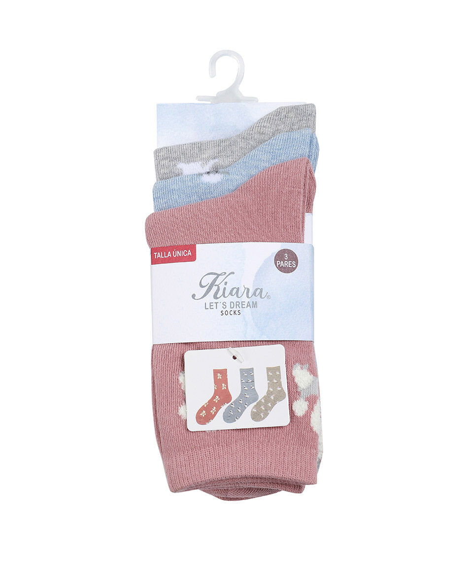 Pack 3 calcetines mujer animals