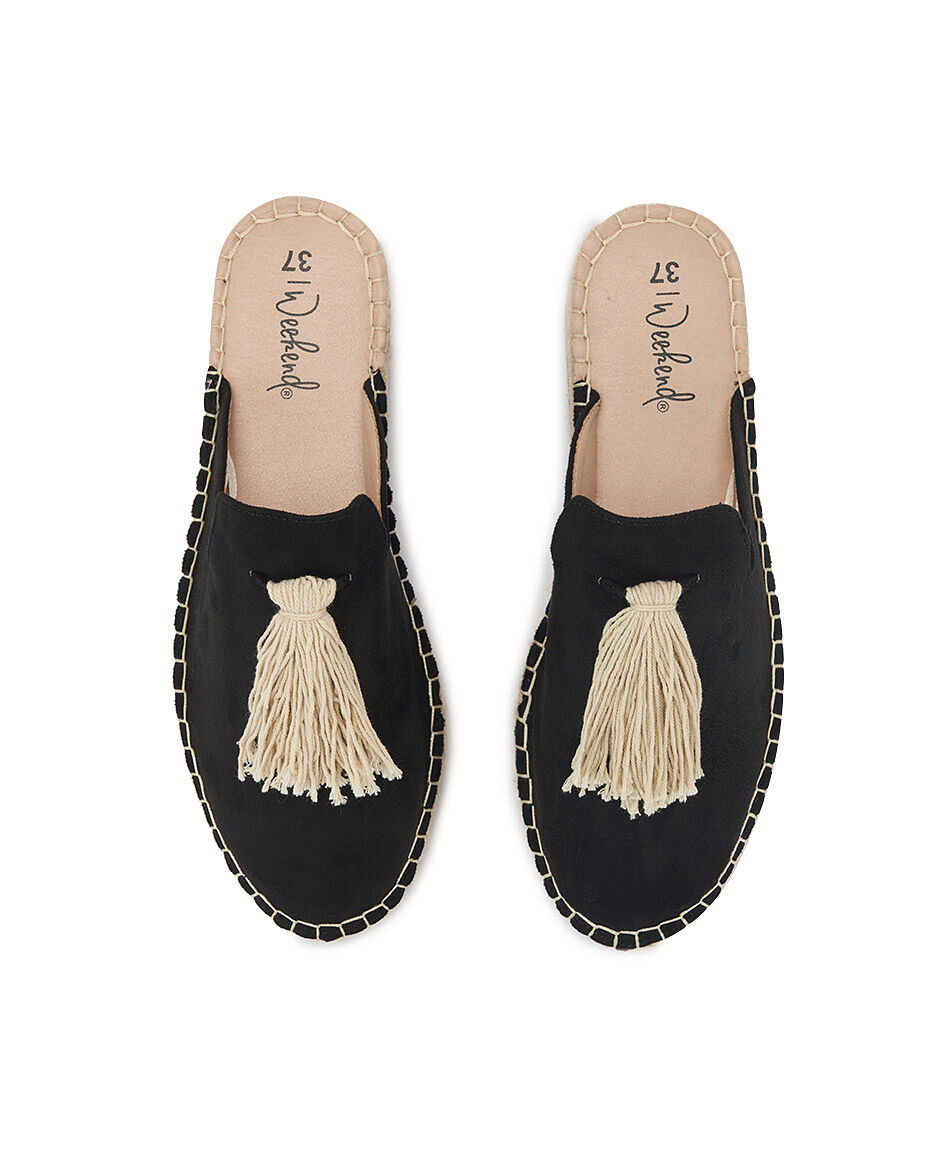 Alpargata mujer flecos rafia