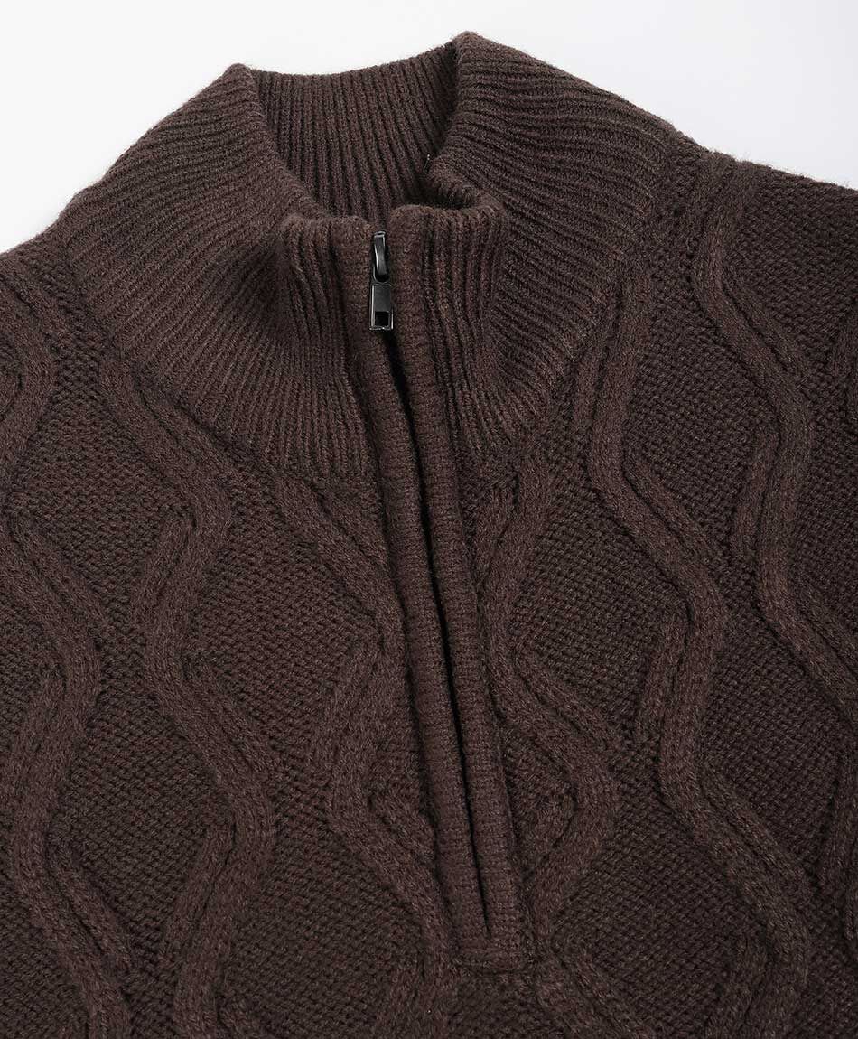 Sweater hombre cierre medio texturizado
