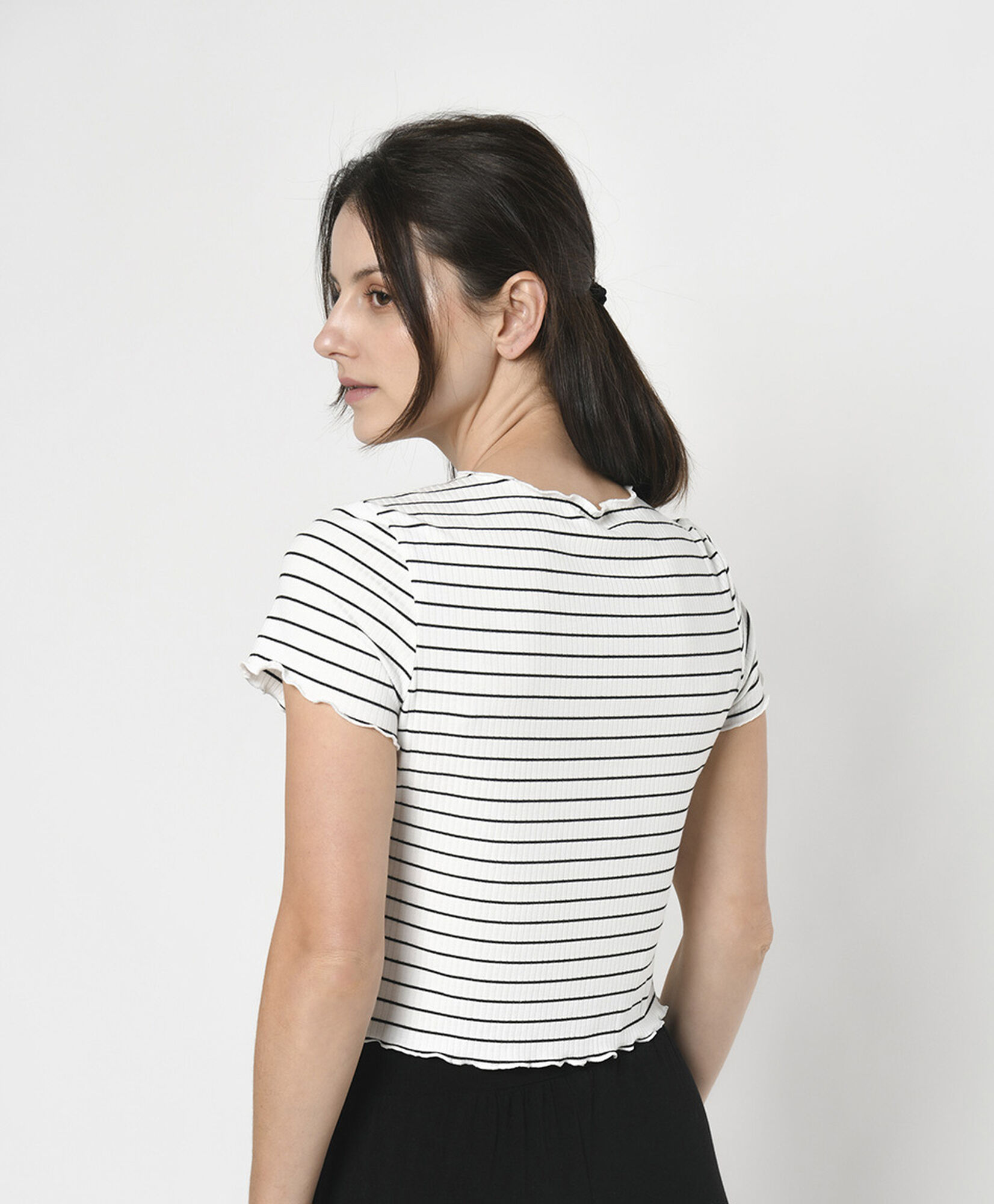 Polera mujer líneas corta Polera mujer líneas corta