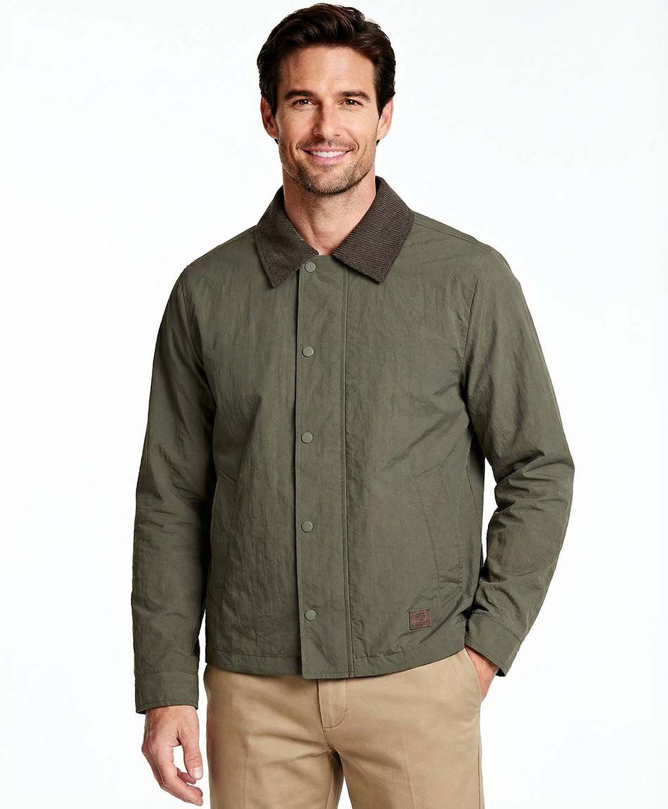 Cortaviento hombre cuello corderoy