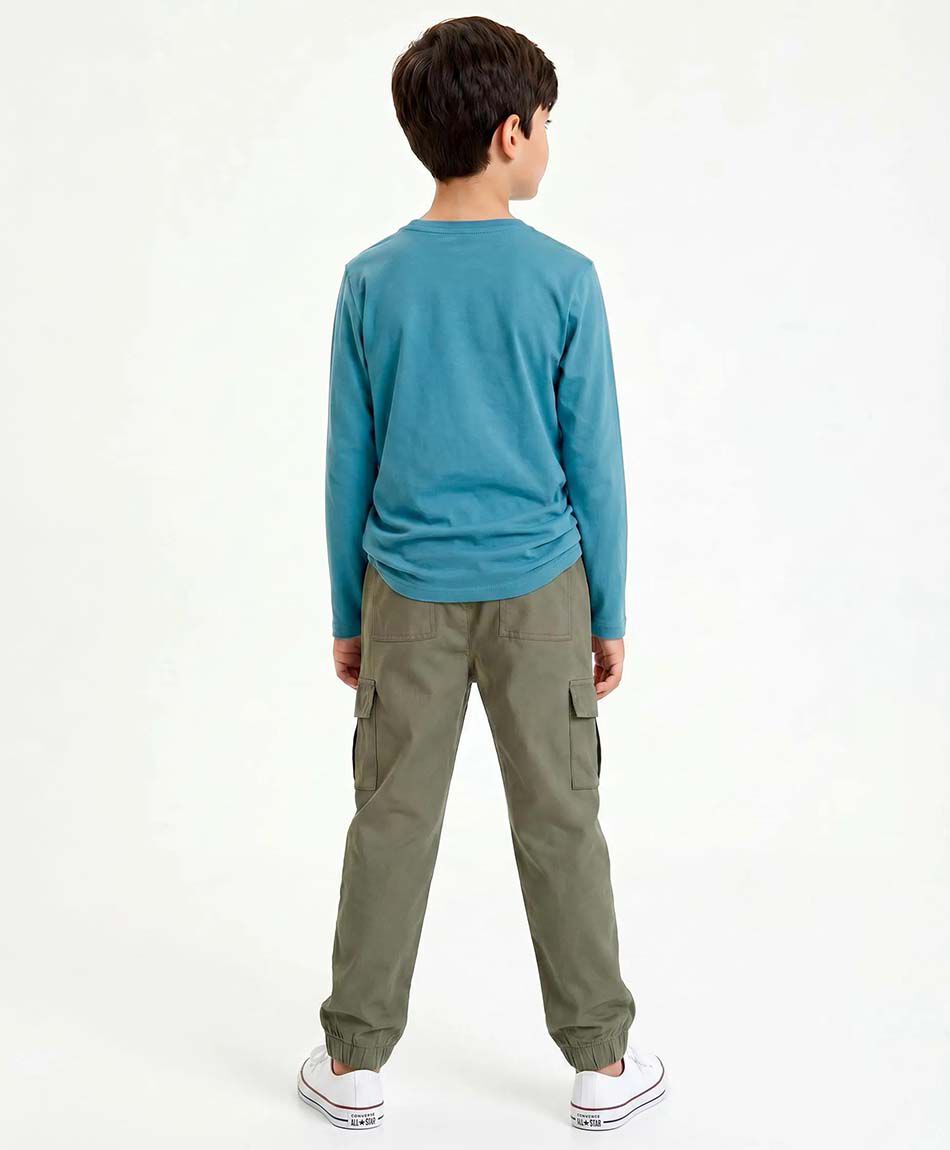 Pantal&oacute;n ni&ntilde;o cargo graffiti twill