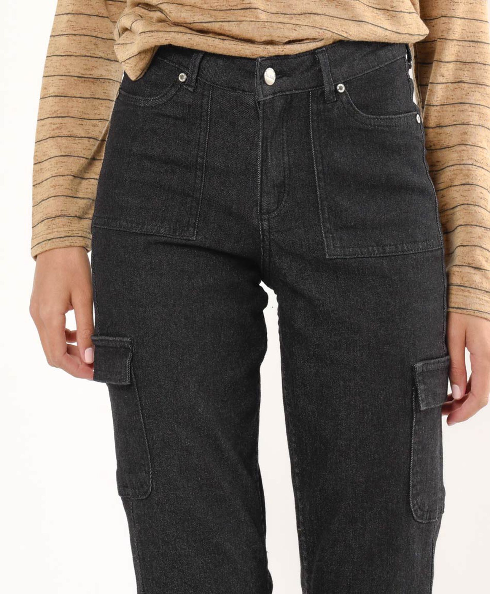 Jeans mujer cargo flare Jeans mujer cargo flare