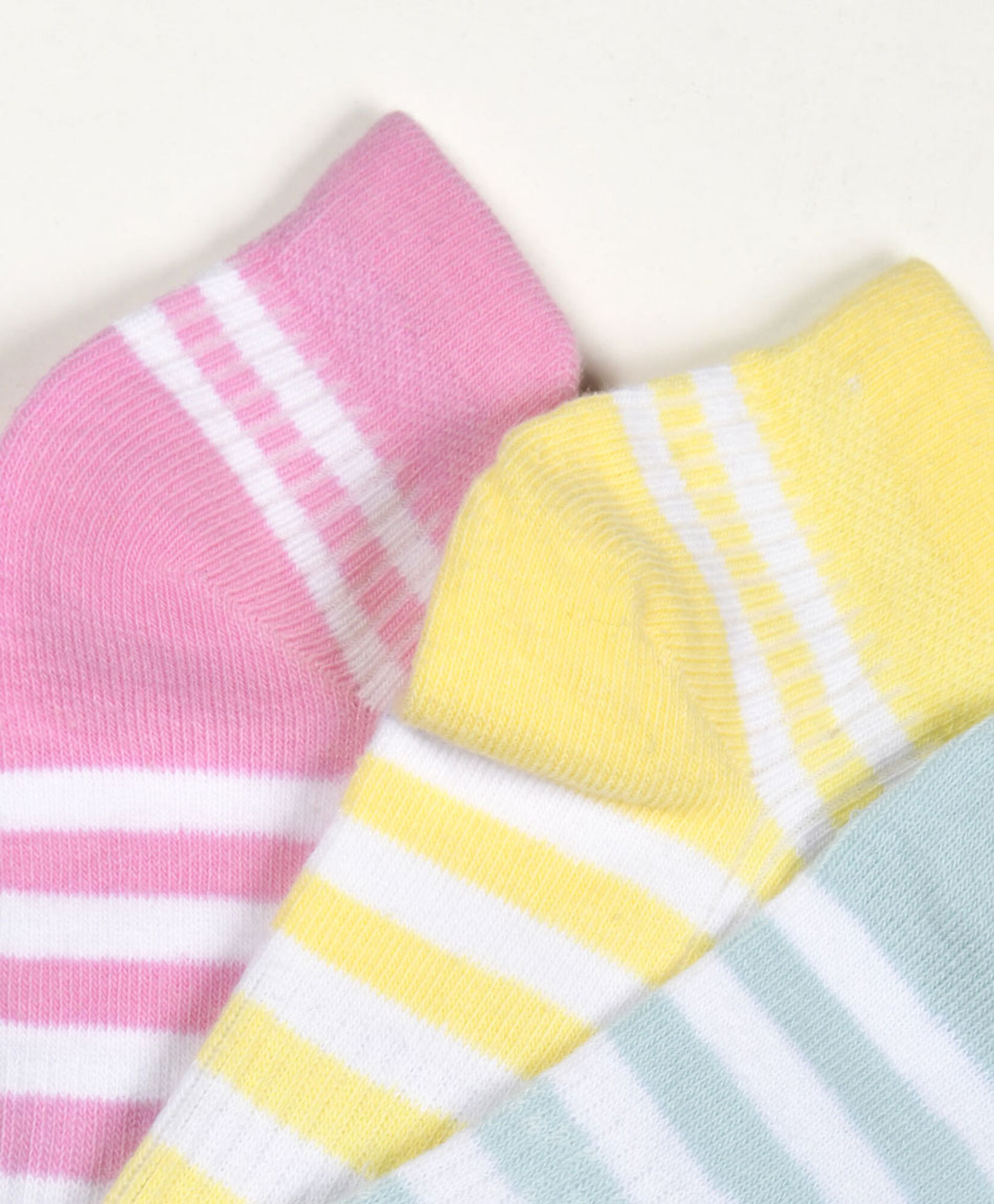 Pack 3 calcetines mujer cortos diseño rayas Pack 3 calcetines mujer cortos diseño rayas