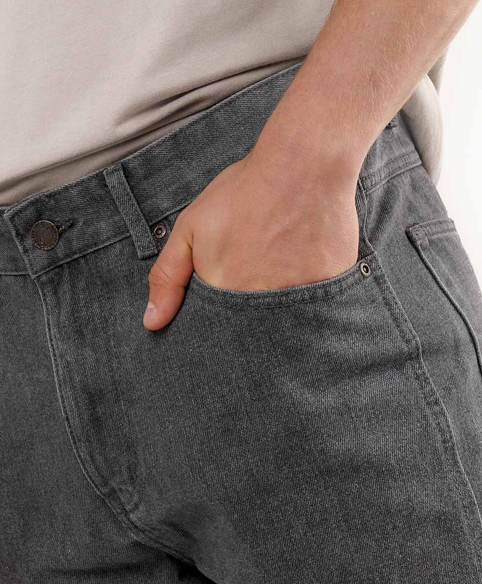 Jeans hombre gris recto Jeans hombre gris recto