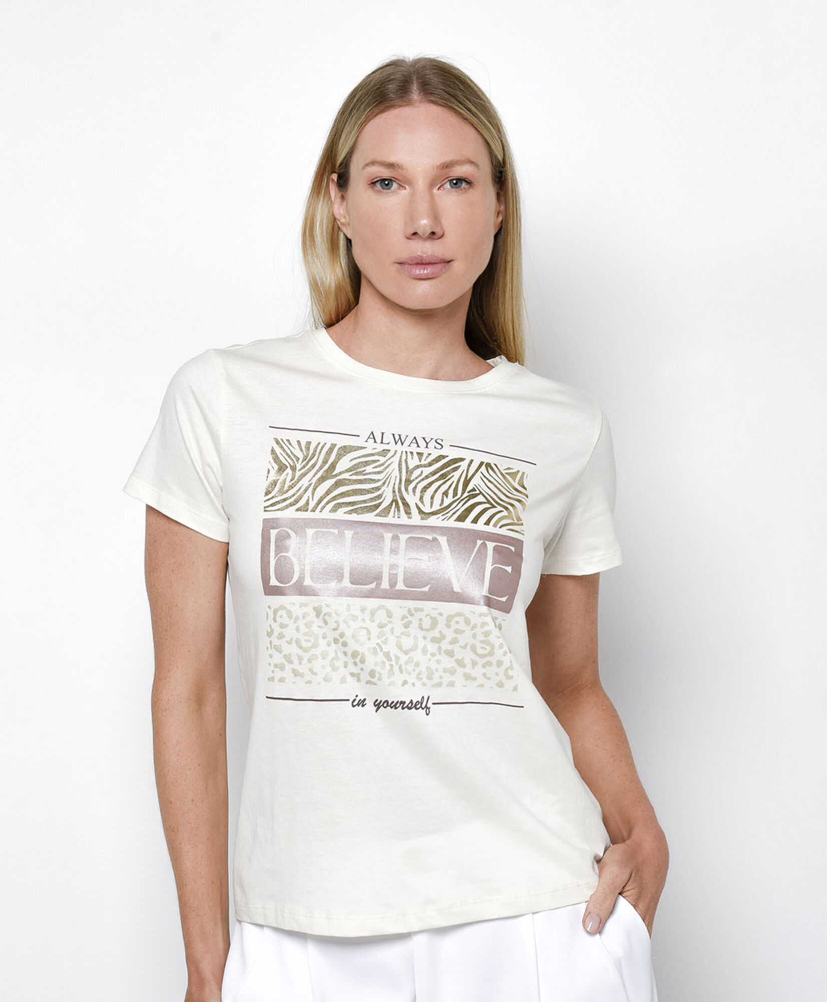 Polera mujer estampado believe Polera mujer estampado believe