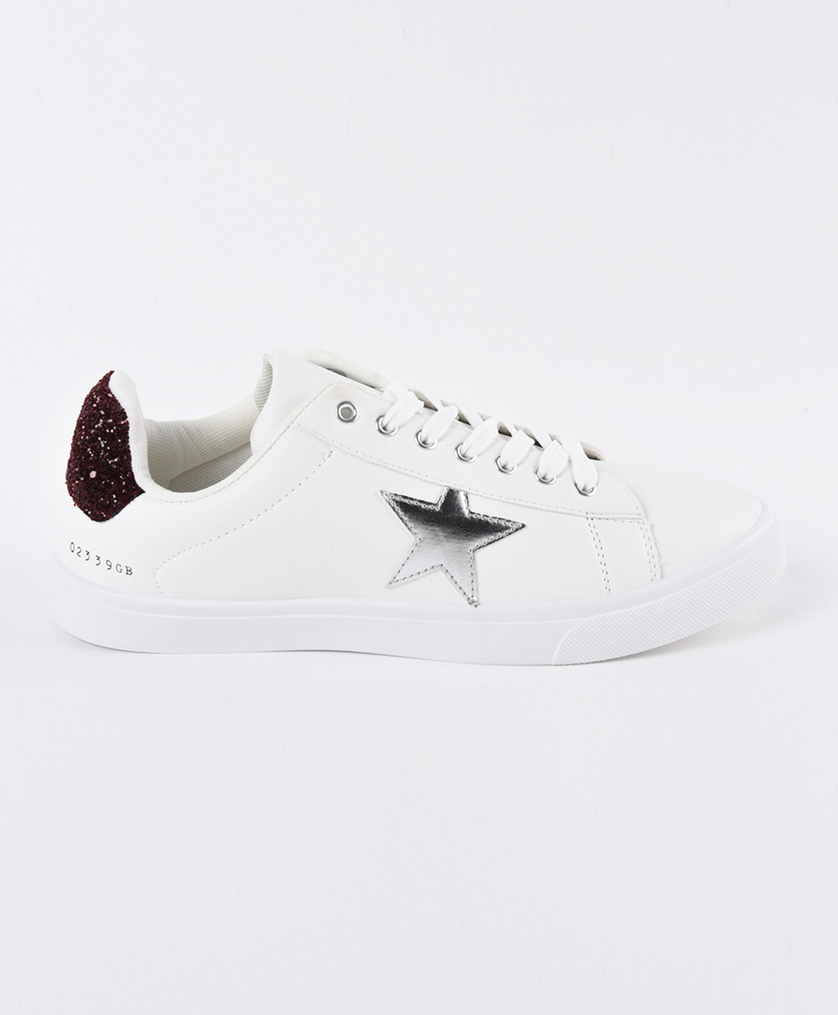 Zapatilla mujer estrella plateada Zapatilla mujer estrella plateada