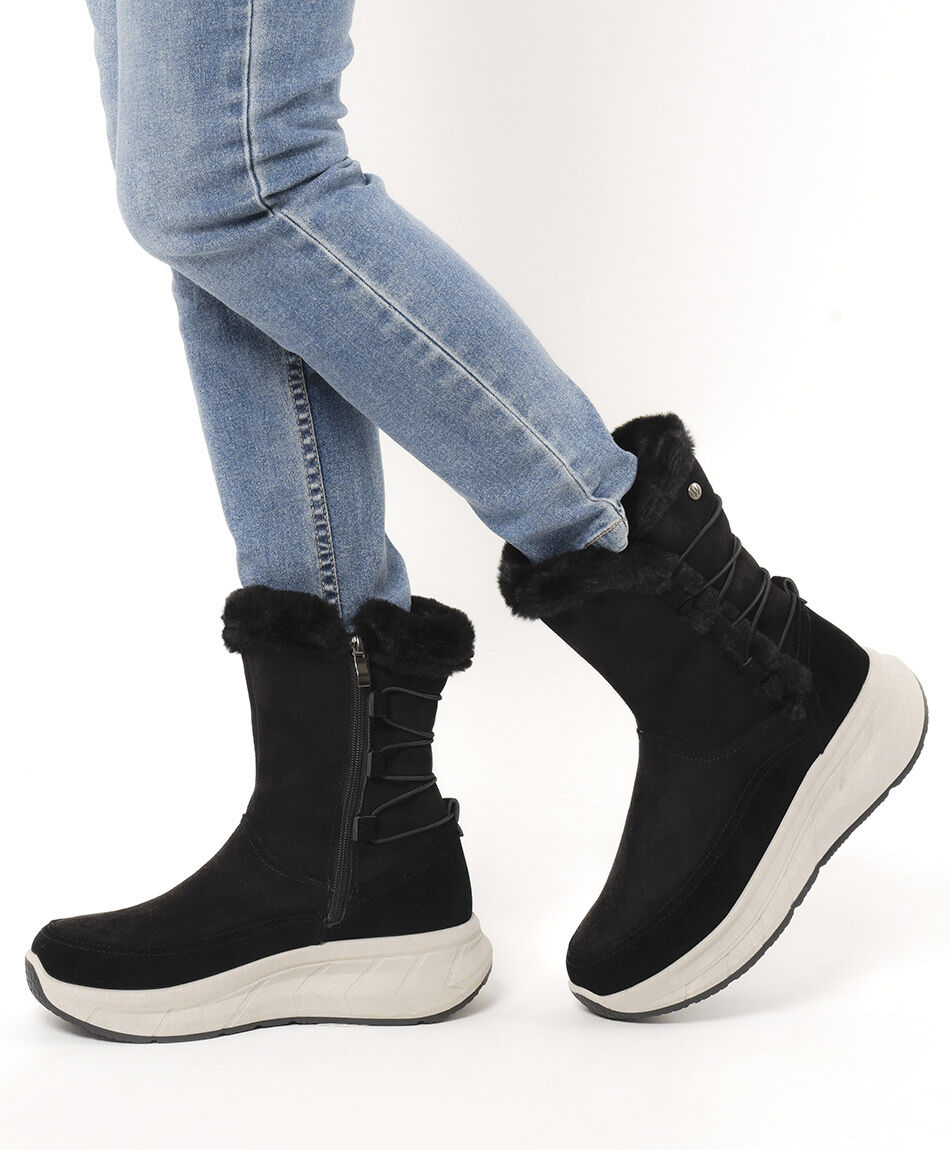 Bota mujer forrada el&aacute;sticos