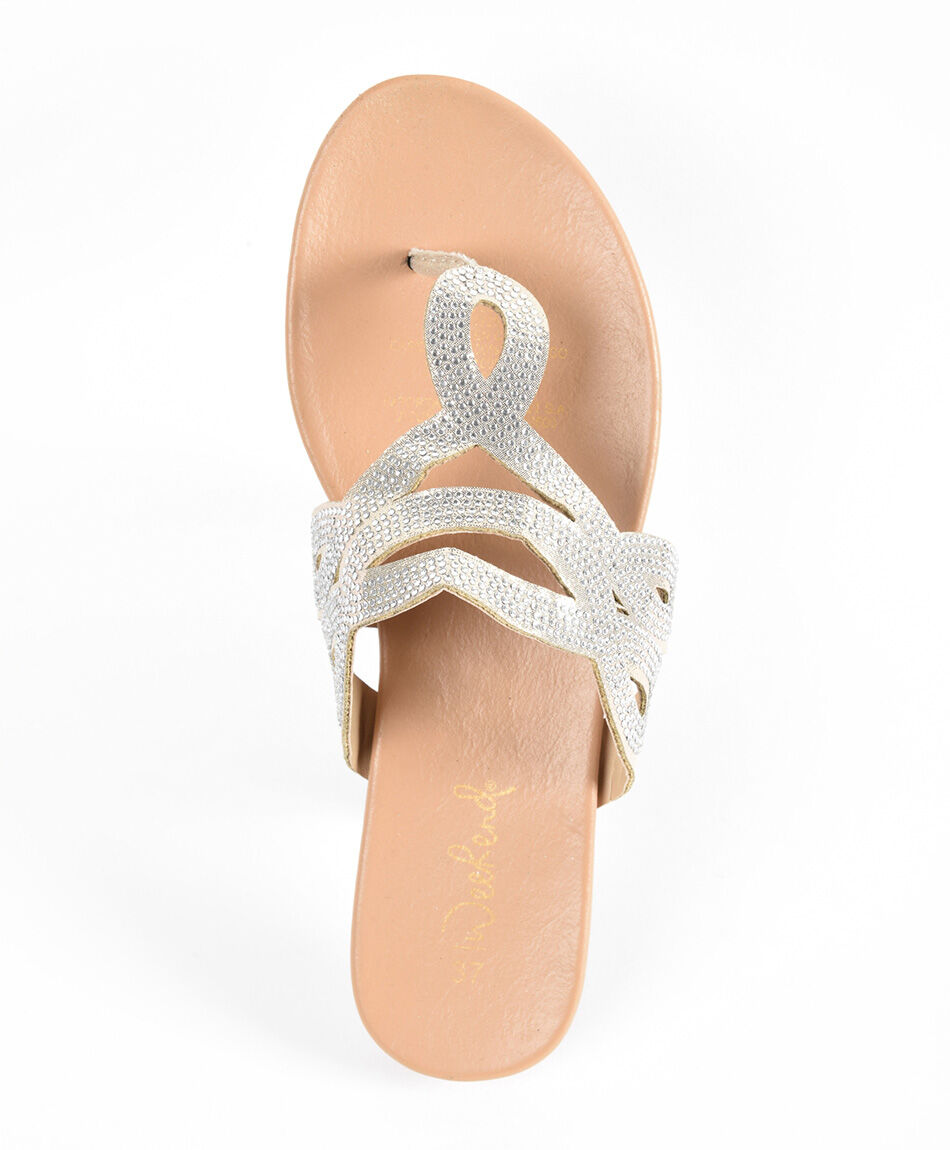 Sandalia mujer brillante