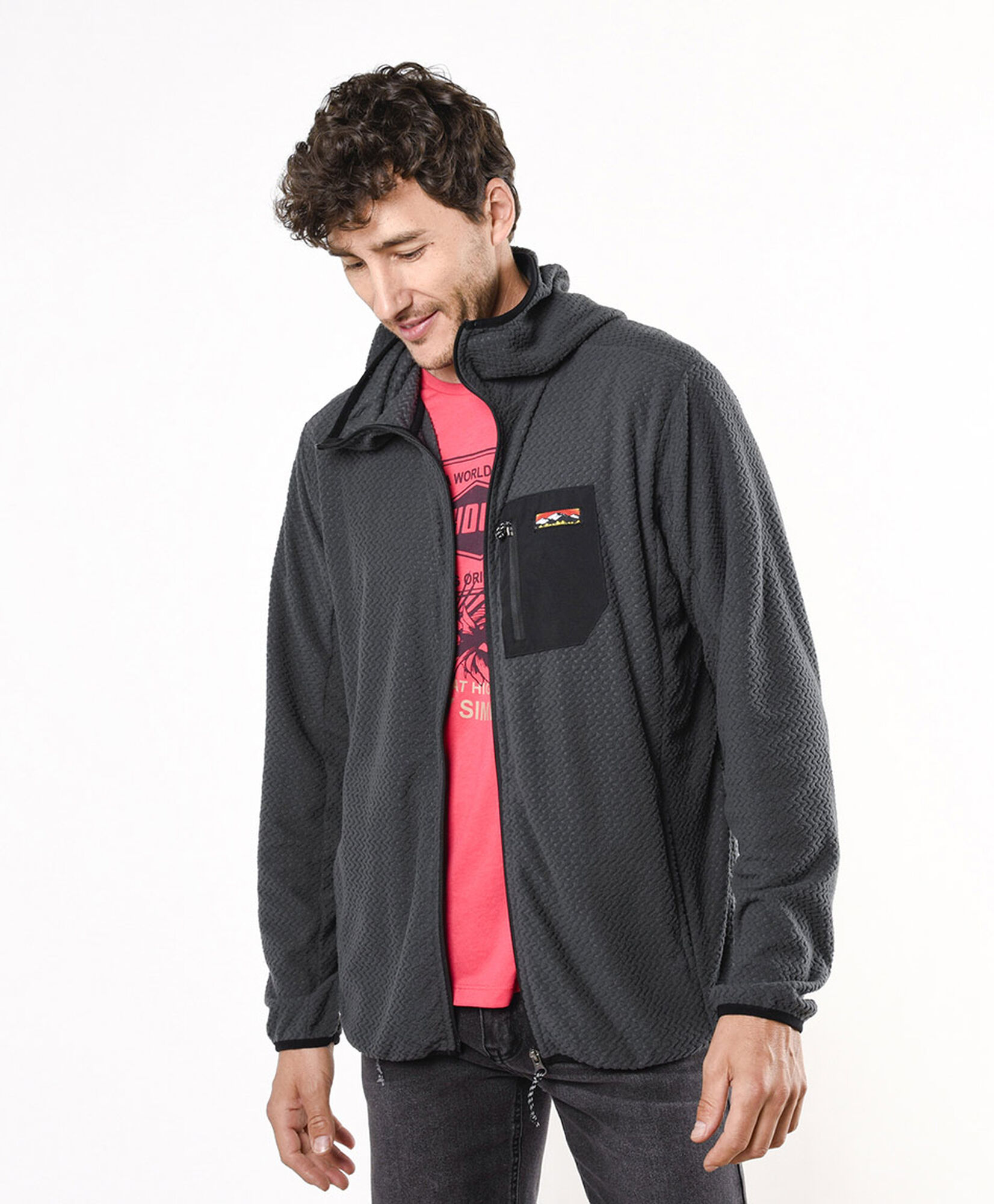 Polerón hombre outdoor textura Polerón hombre outdoor textura
