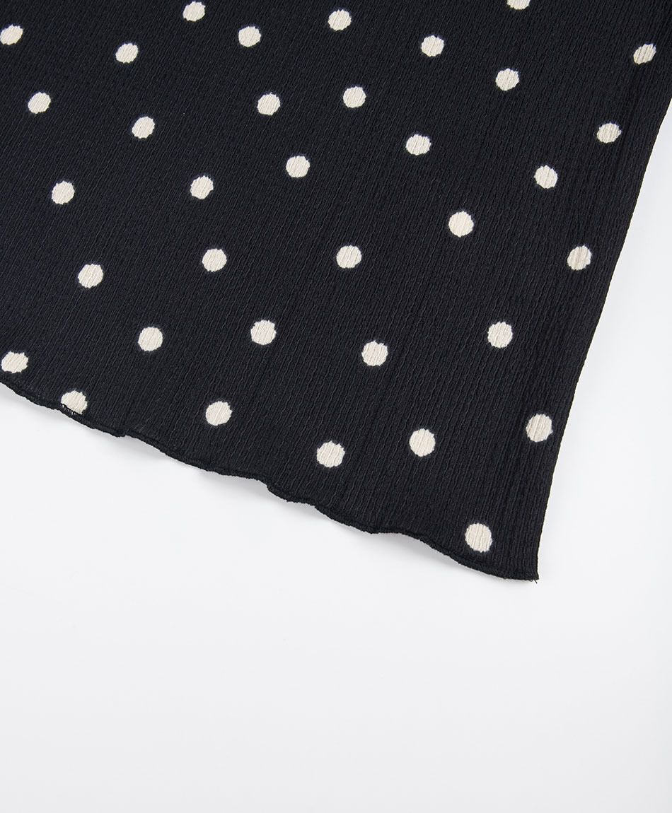Polera mujer lunares elasticada