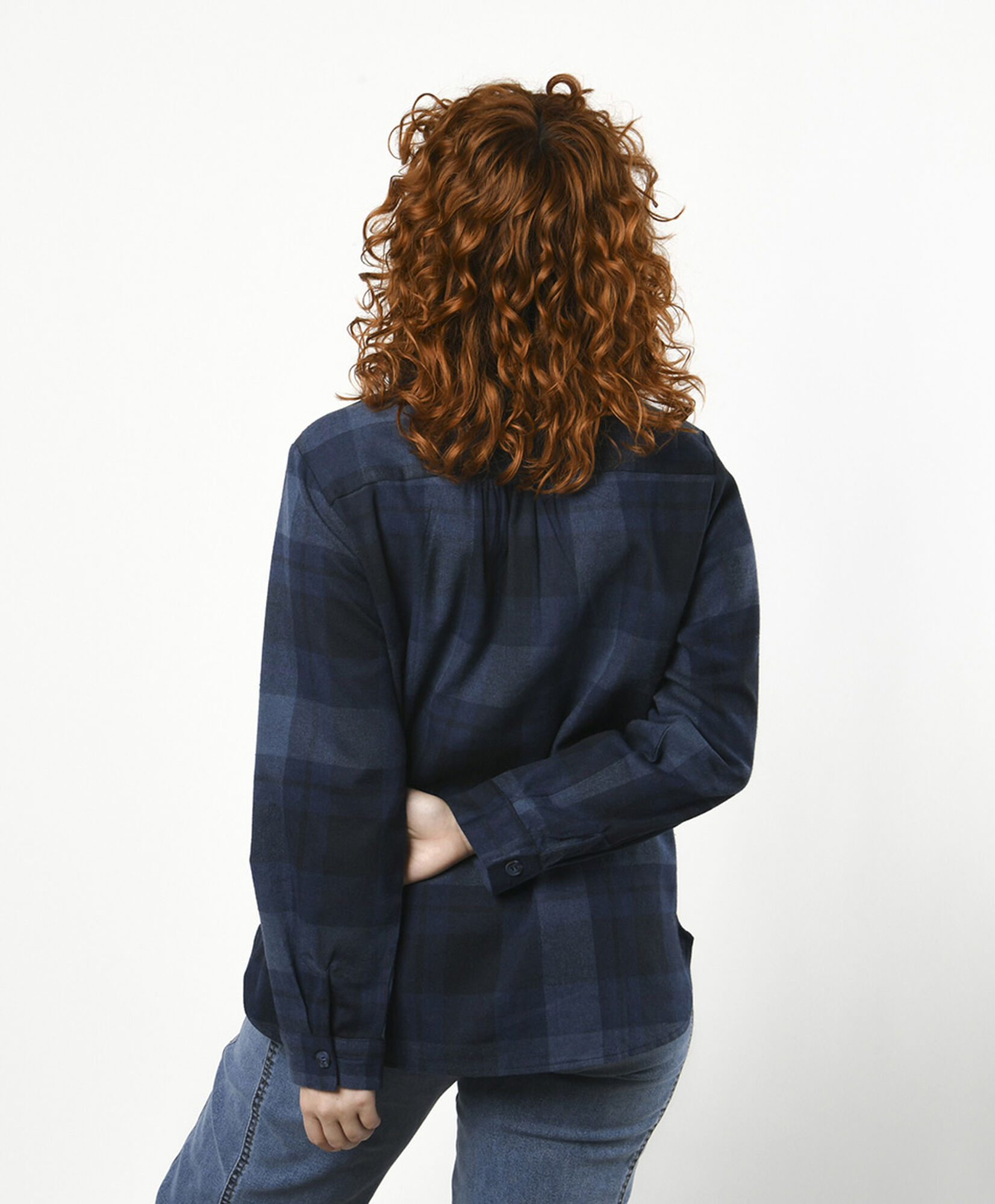 Blusa mujer escocesa azul Blusa mujer escocesa azul