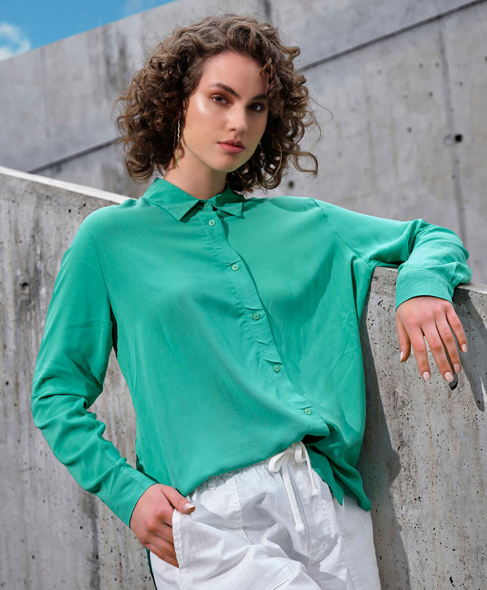 Blusa mujer lisa verde Blusa mujer lisa verde