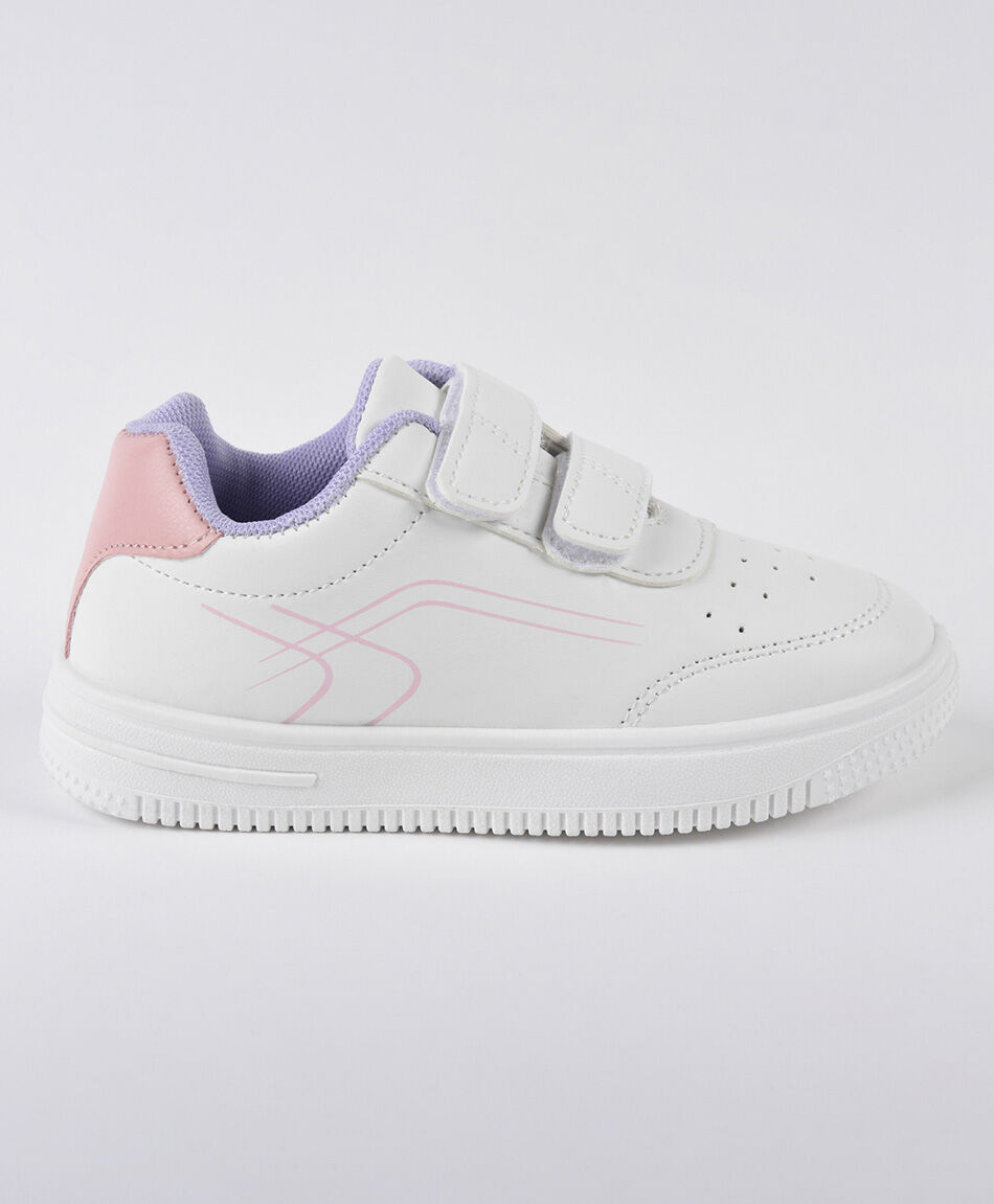 Zapatillas infantil puntos calados rosada