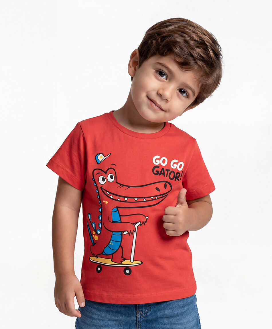 Polera beb&eacute; cocodrilo skate
