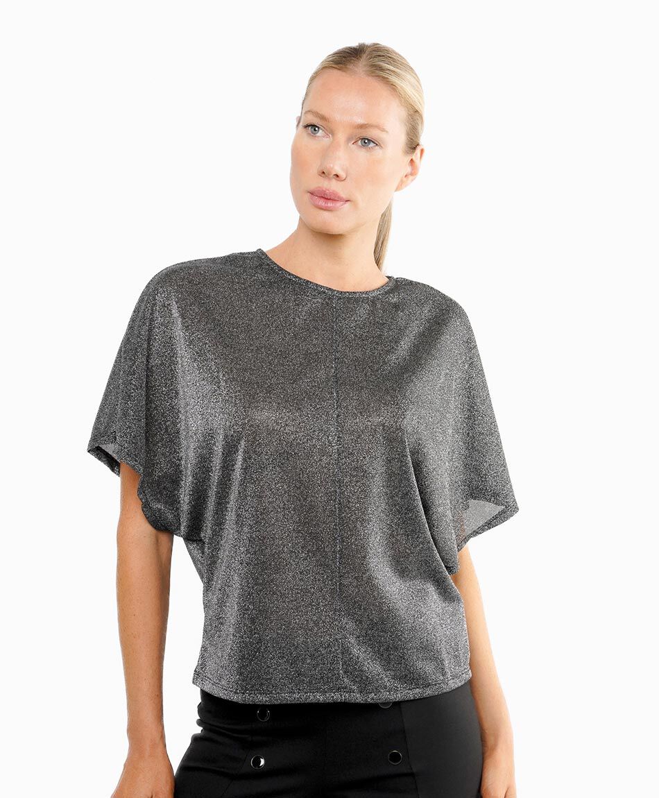 Polera mujer capa  brillante lisa drack