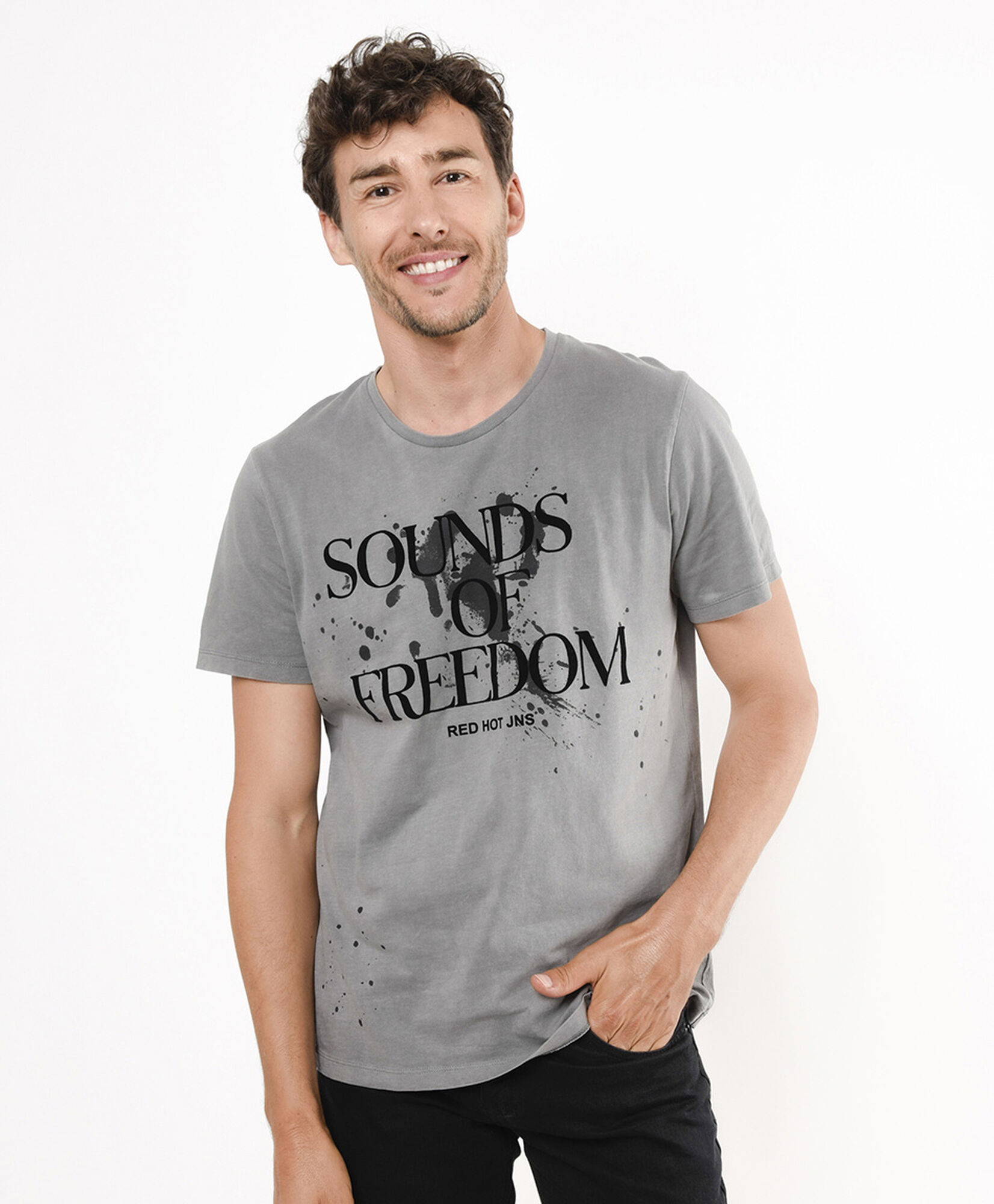 Polera hombre estampado frase Polera hombre estampado frase