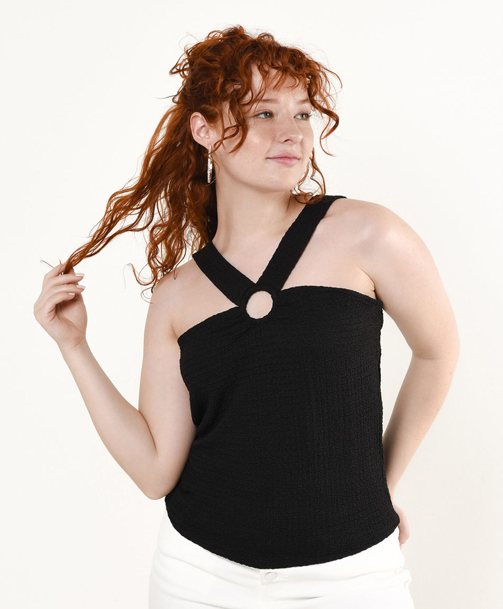 Polera mujer tirantes cruzados TRICOT - Main Image